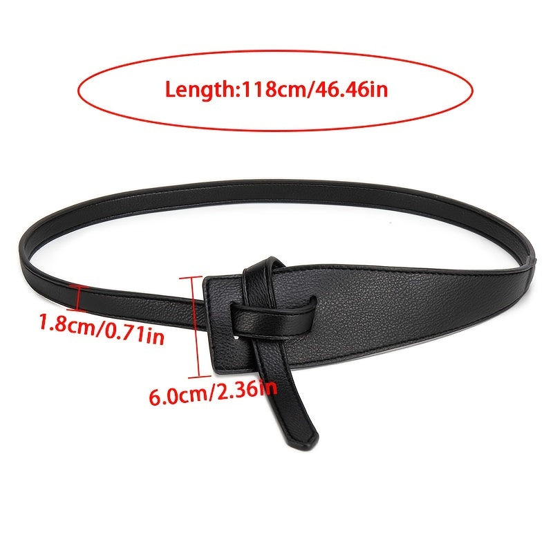 1pc Women’s Fashion Belt - Elegant Knotted Design,, Adjustable Length