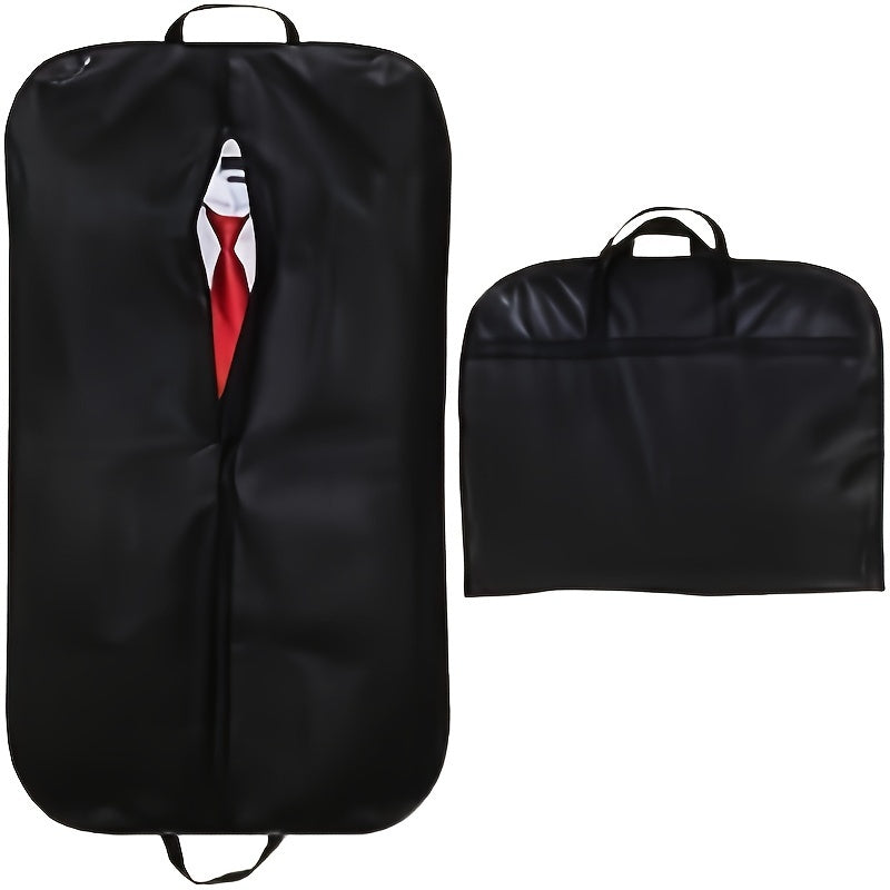 1pc Breathable Suit Cover, Non-Woven Fabric Dust-Proof Garment Bag With Portable Handle For Wardrobe Organization, Travel Storage, Clothes Protector For Shirts, Coats, Dresses, Jackets