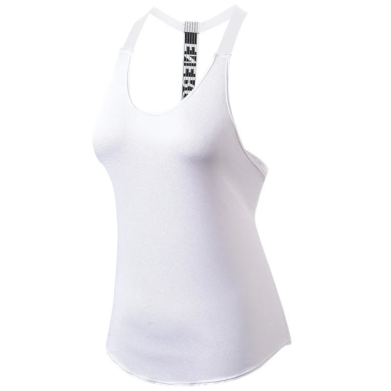 2024 Gym Tops Women's Sports Top Letter Backless Shirts Sleeveless Yoga Tops Fitness Running Quick Dry Tank Crop Top