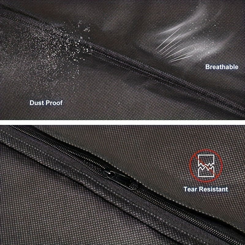 1pc Breathable Suit Cover, Non-Woven Fabric Dust-Proof Garment Bag With Portable Handle For Wardrobe Organization, Travel Storage, Clothes Protector For Shirts, Coats, Dresses, Jackets