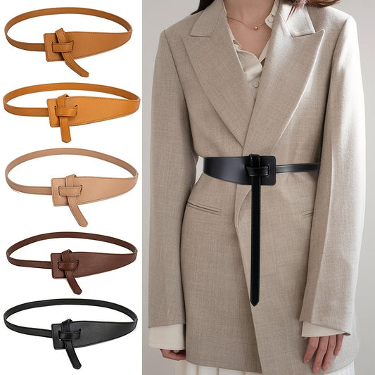 1pc Women’s Fashion Belt - Elegant Knotted Design,, Adjustable Length