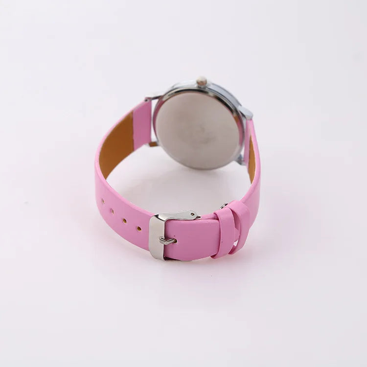 Disney Mickey Mouse Women Watches for Girls Black Leather Strap ultrathin Ladies Watch Quartz Clock Wrist Relogio Feminino