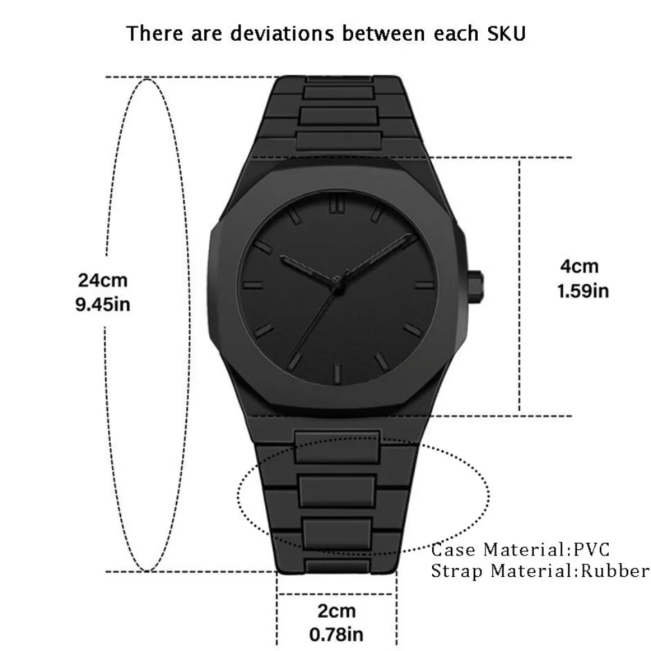 New Men's and Women's Watch Creative Simple Quartz Watch Silicone Band Fashionable Sports Wristwatch Clock Gift for man Ladies