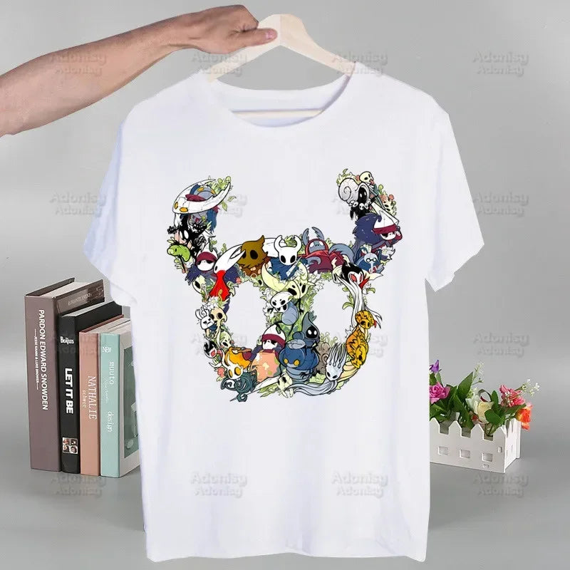 Hollow Knight T Shirt Fashion Print Tshirt Summer Mens Novelty Short Sleeve Game Cartoon Men T-shirt Men Funny Tops
