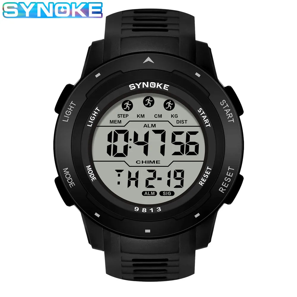Men Digital Watch Sports Watches Timing Function Alarm Clock Waterproof 50M Digital Watch Military Clock Large Screen