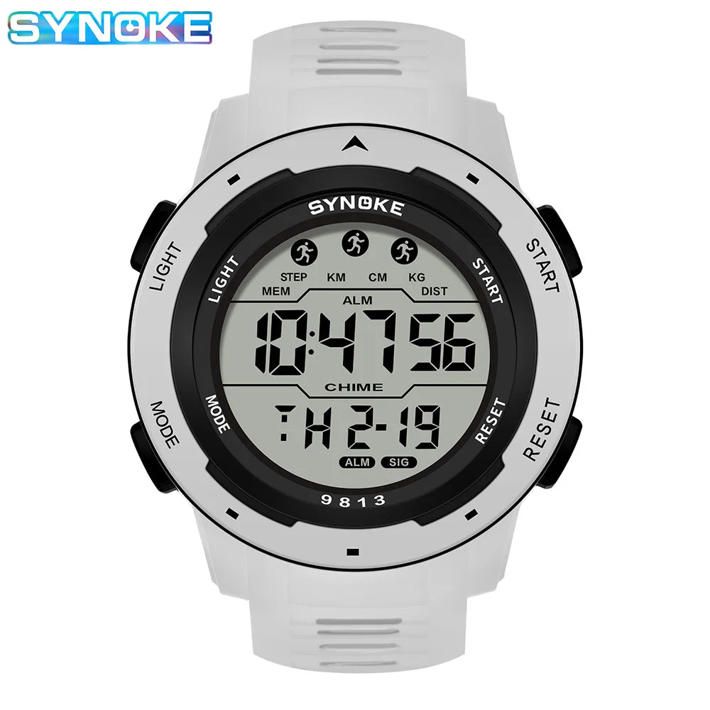 Men Digital Watch Sports Watches Timing Function Alarm Clock Waterproof 50M Digital Watch Military Clock Large Screen