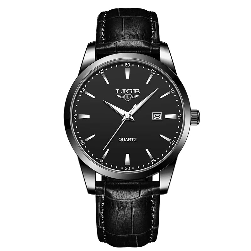 LIGE Women Watch Fashion Leather Military Sport Waterproof Watches For Women Top Brand Luxury Women's Bracelet Watch Reloj Mujer