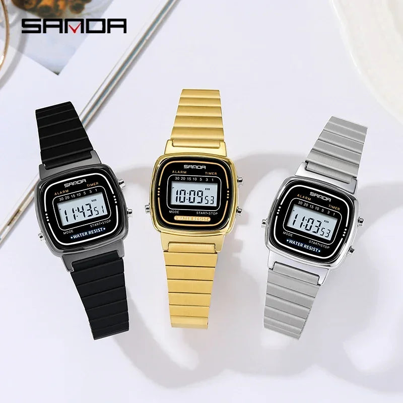 SANDA Women Classic Electronic Watch Fashion Female Elegant Clock Luxury Watch Casual Ladies Waterproof Wristwatch reloj mujer