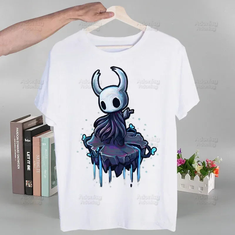 Hollow Knight T Shirt Fashion Print Tshirt Summer Mens Novelty Short Sleeve Game Cartoon Men T-shirt Men Funny Tops