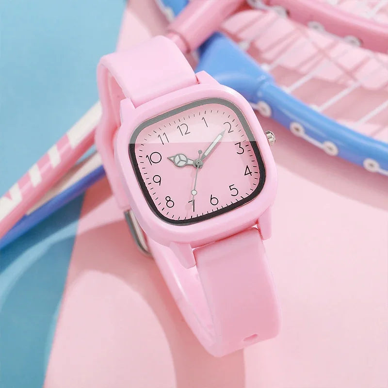 Fashion Square Women Watches Casual Silicone Band Quartz Wristwatch for Girls Clock Reloj Mujer