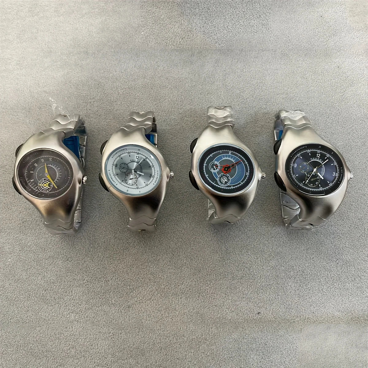 Fashionable Creative Vintage Alien y2k Original Quartz Watch Twisted Design Watches For Man Reloj часы мужские наручные