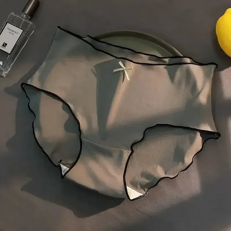 1/3pcs  Women's Antibacterial Ice Silk Seamless Triangle Underwear With Low Waist And European-American Style