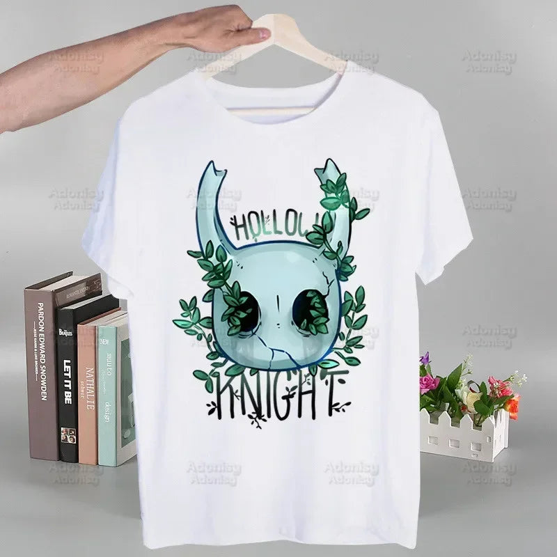 Hollow Knight T Shirt Fashion Print Tshirt Summer Mens Novelty Short Sleeve Game Cartoon Men T-shirt Men Funny Tops
