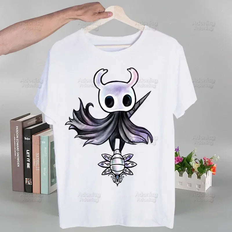 Hollow Knight T Shirt Fashion Print Tshirt Summer Mens Novelty Short Sleeve Game Cartoon Men T-shirt Men Funny Tops