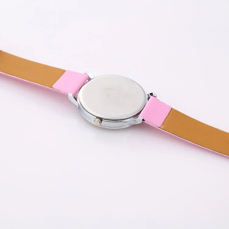 Disney Mickey Mouse Women Watches for Girls Black Leather Strap ultrathin Ladies Watch Quartz Clock Wrist Relogio Feminino