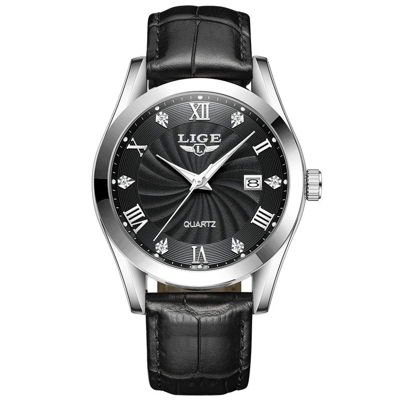 LIGE Women Watch Fashion Leather Military Sport Waterproof Watches For Women Top Brand Luxury Women's Bracelet Watch Reloj Mujer