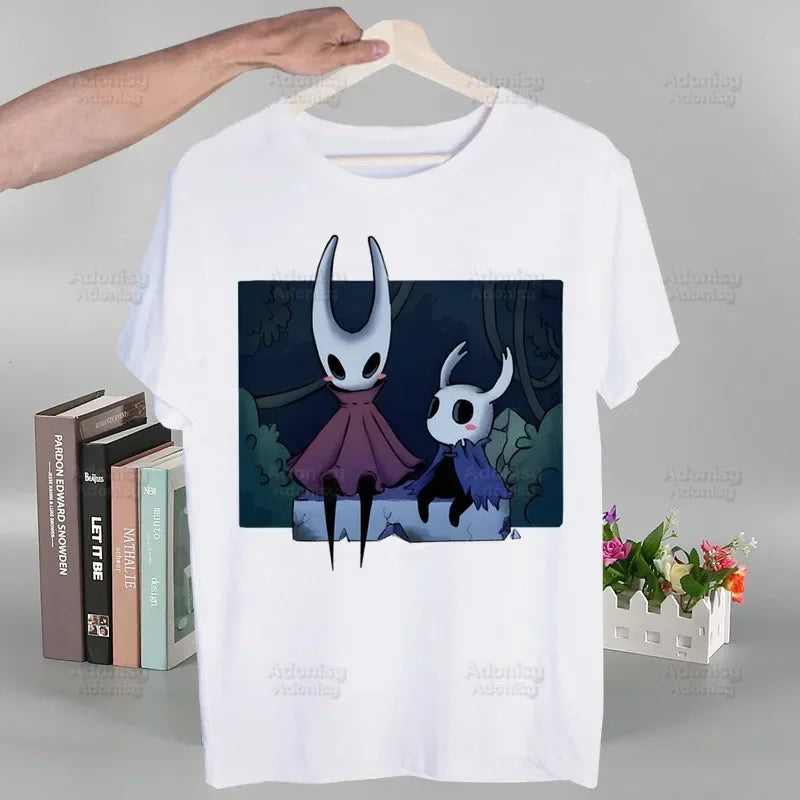 Hollow Knight T Shirt Fashion Print Tshirt Summer Mens Novelty Short Sleeve Game Cartoon Men T-shirt Men Funny Tops