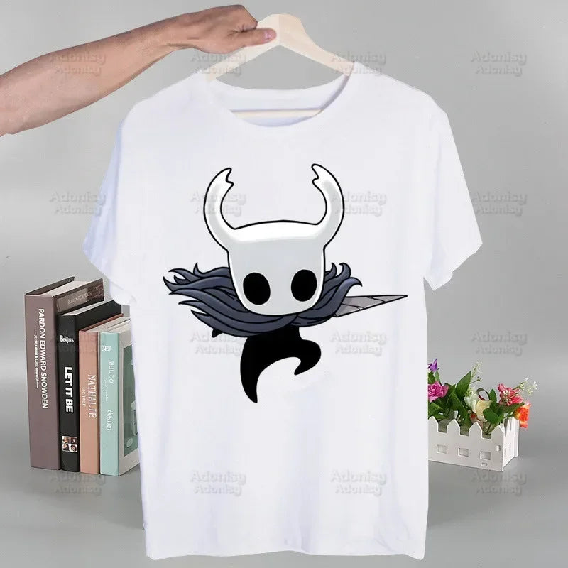 Hollow Knight T Shirt Fashion Print Tshirt Summer Mens Novelty Short Sleeve Game Cartoon Men T-shirt Men Funny Tops
