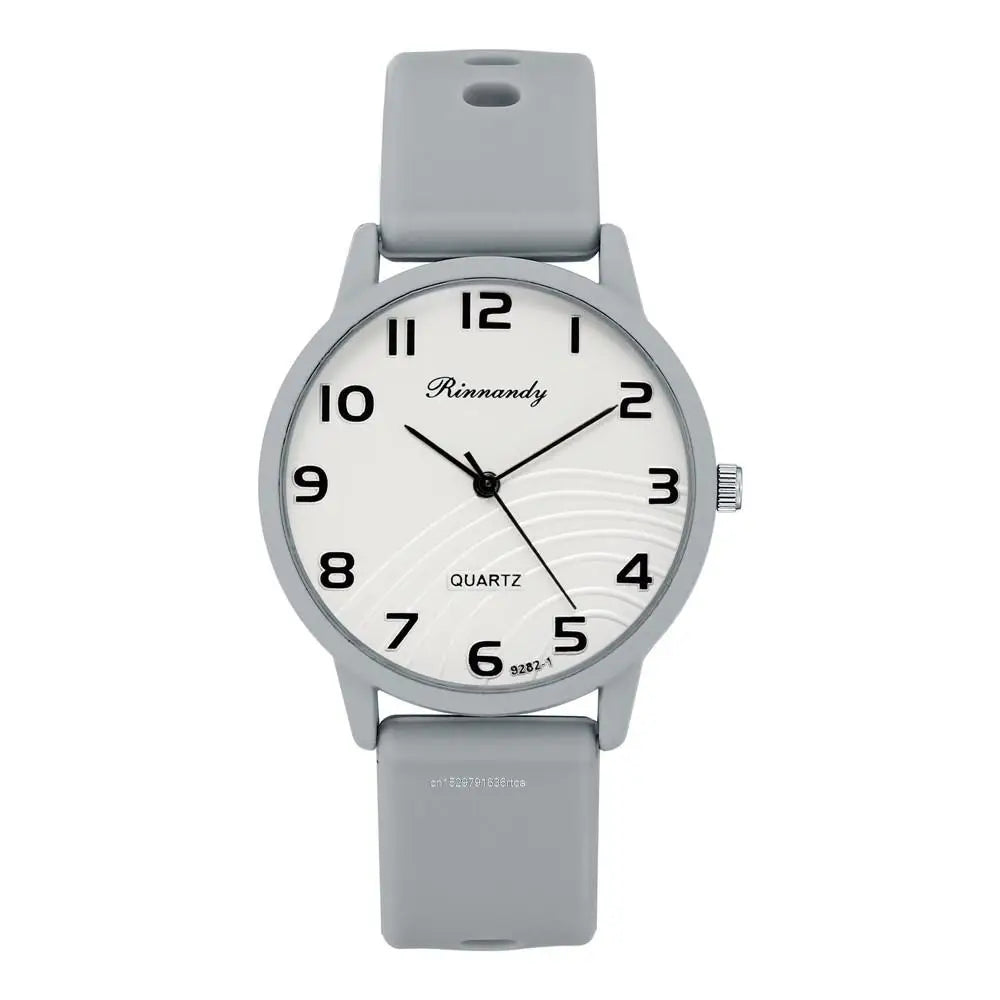 Fashion Lady Hot Sales Watches Leisure Grey Digital Simple Women Quartz Watch Sports Silicone Strap Ladies Clock Wristwatches