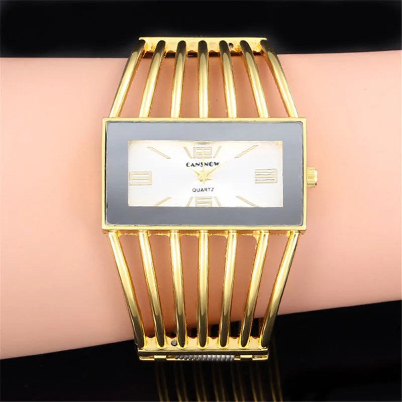 Women Watch Upscale Fashion Quartz Watches Girls' Hollow out Metal Bracelet Watch Lady Versatile Trend Wristwatches