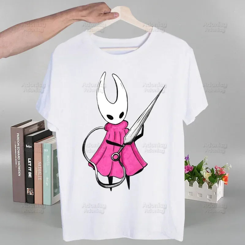 Hollow Knight T Shirt Fashion Print Tshirt Summer Mens Novelty Short Sleeve Game Cartoon Men T-shirt Men Funny Tops