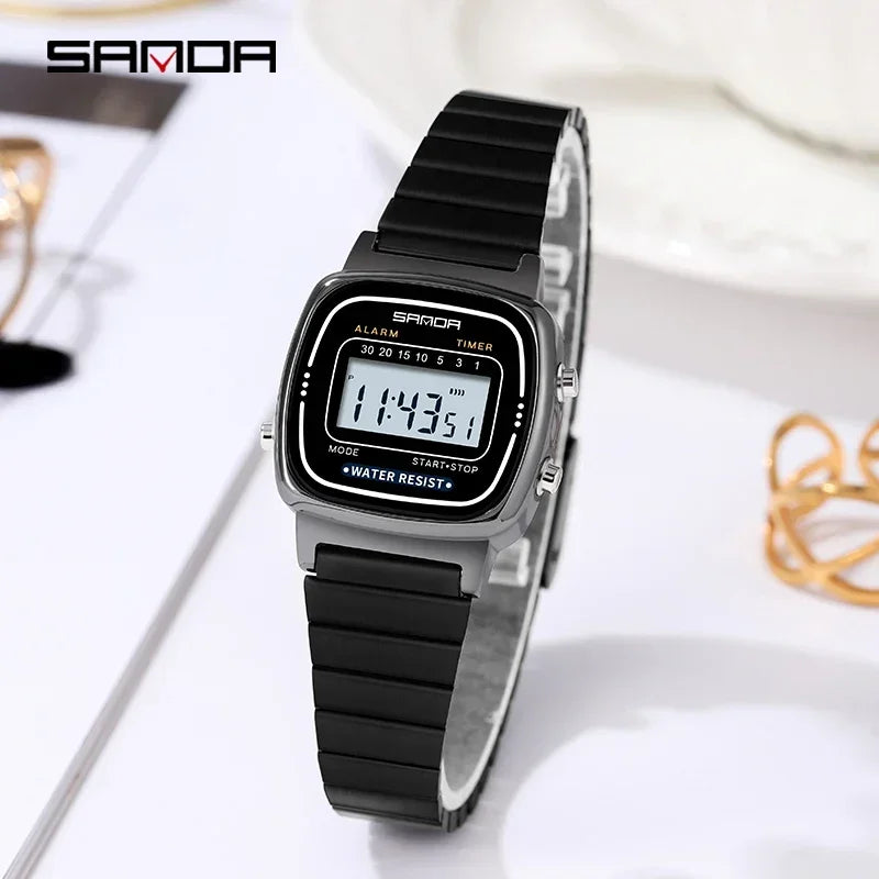 SANDA Women Classic Electronic Watch Fashion Female Elegant Clock Luxury Watch Casual Ladies Waterproof Wristwatch reloj mujer