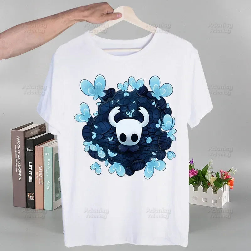 Hollow Knight T Shirt Fashion Print Tshirt Summer Mens Novelty Short Sleeve Game Cartoon Men T-shirt Men Funny Tops