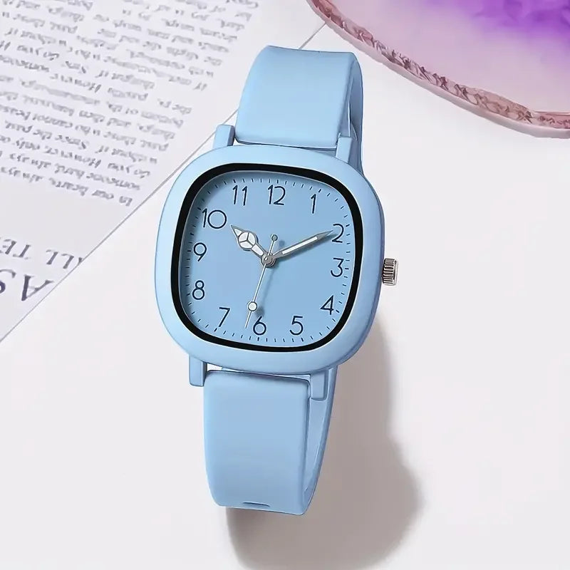 Fashion Square Women Watches Casual Silicone Band Quartz Wristwatch for Girls Clock Reloj Mujer