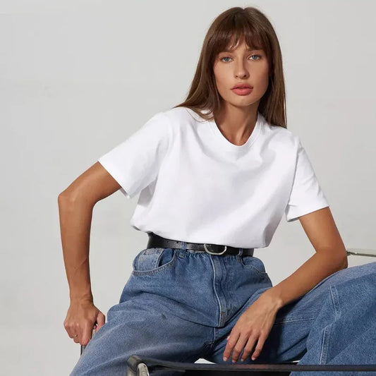 3XL 4XL 100% Cotton Women's T shirt ,Oversized Casual Solid Tees,Short Sleeve Summer Top,Plain Streetwear Quality Basic Clothing