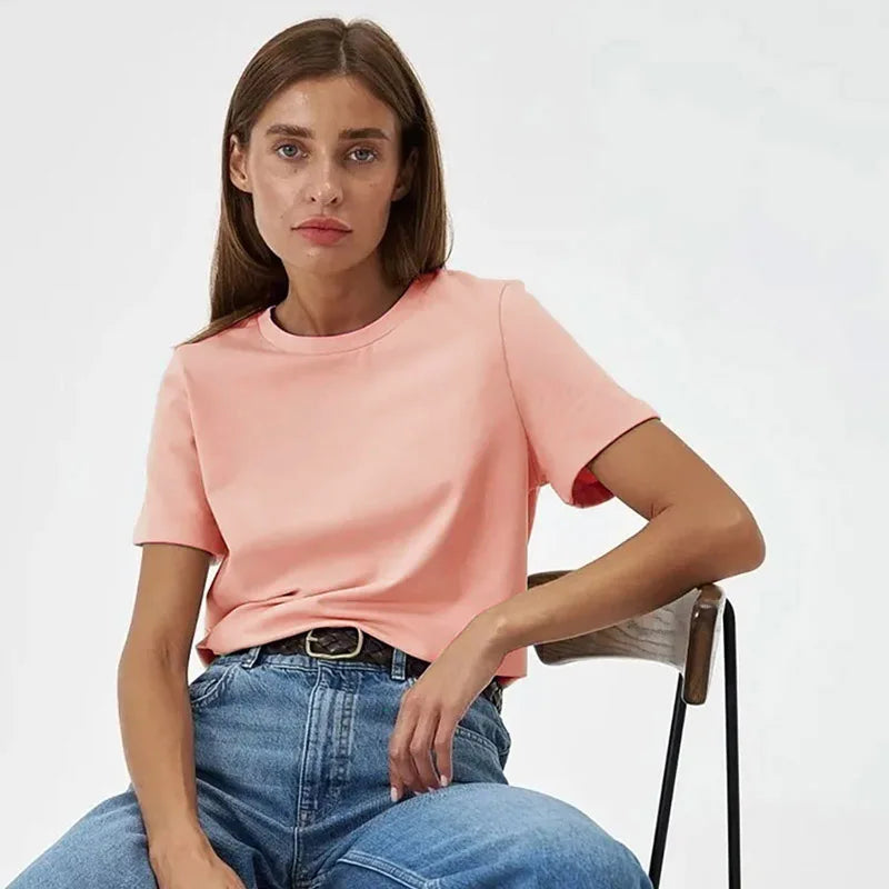 3XL 4XL 100% Cotton Women's T shirt ,Oversized Casual Solid Tees,Short Sleeve Summer Top,Plain Streetwear Quality Basic Clothing