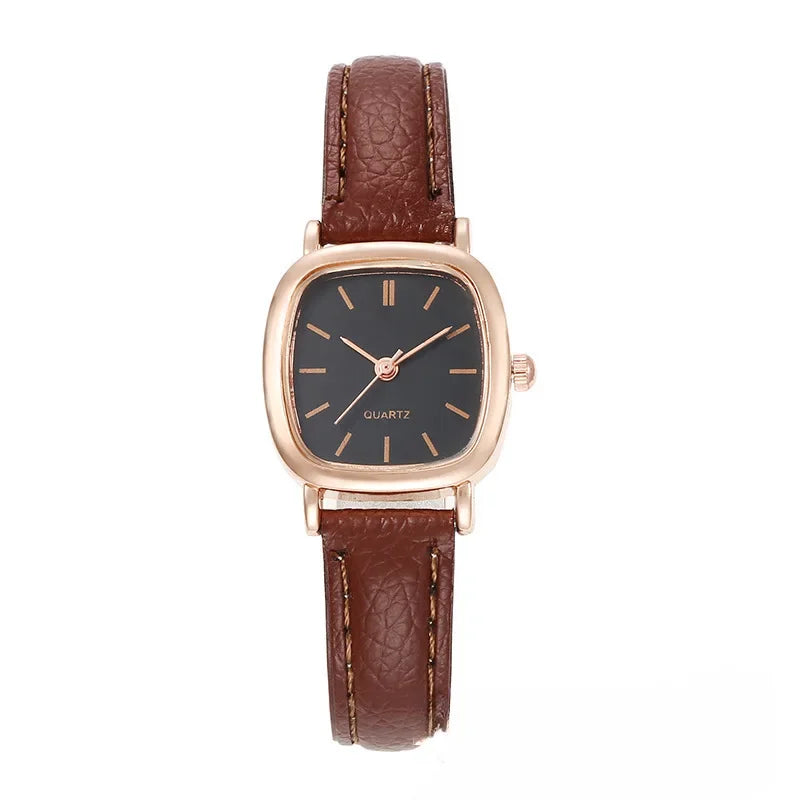 Casual Watch For Women Fashion Leather Watches Antique Simple Ladies Quartz Wristwatches Female Clock Gift Reloj Mujer