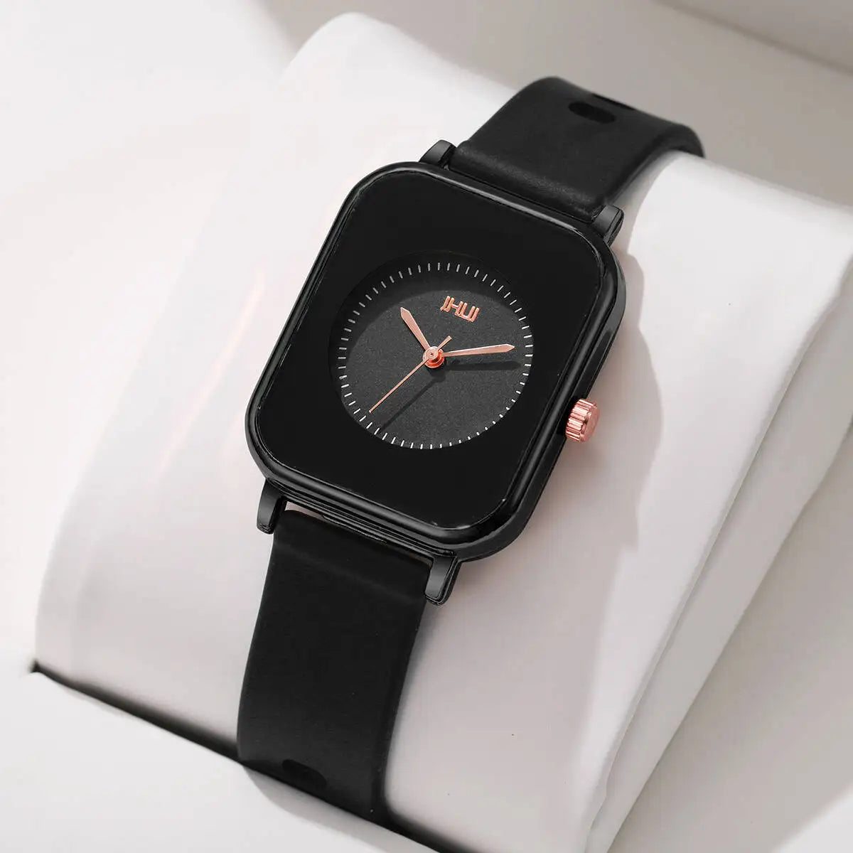 Fashion Rectangle Women Quartz Watch Casual Silicone Band Sports Watches for Women Clock Reloj Mujer（Without Box）