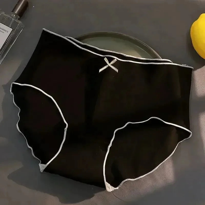 1/3pcs  Women's Antibacterial Ice Silk Seamless Triangle Underwear With Low Waist And European-American Style