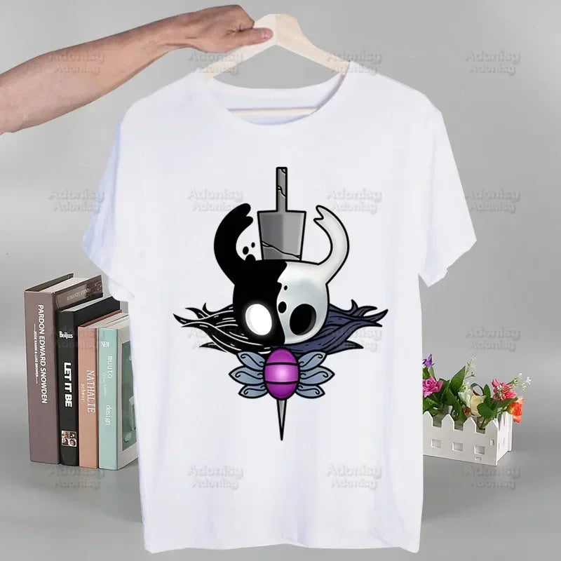 Hollow Knight T Shirt Fashion Print Tshirt Summer Mens Novelty Short Sleeve Game Cartoon Men T-shirt Men Funny Tops
