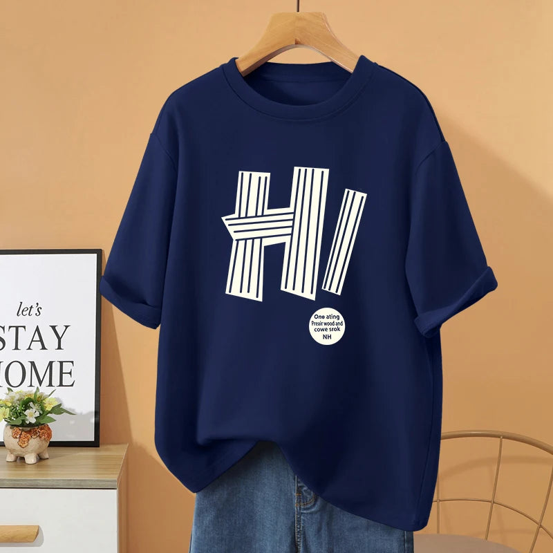 Harajuku Women cotton T Shirt  Couple Tee oversized t shirt  y2k top Sleeve Shirt Fashion Loose cotton Tops graphic t shirts