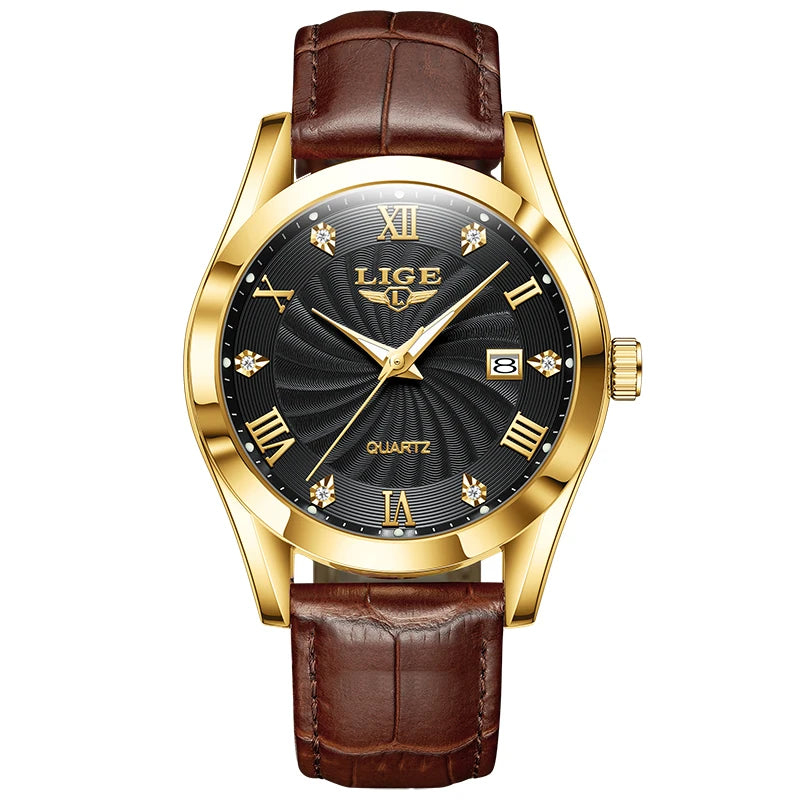 LIGE Women Watch Fashion Leather Military Sport Waterproof Watches For Women Top Brand Luxury Women's Bracelet Watch Reloj Mujer