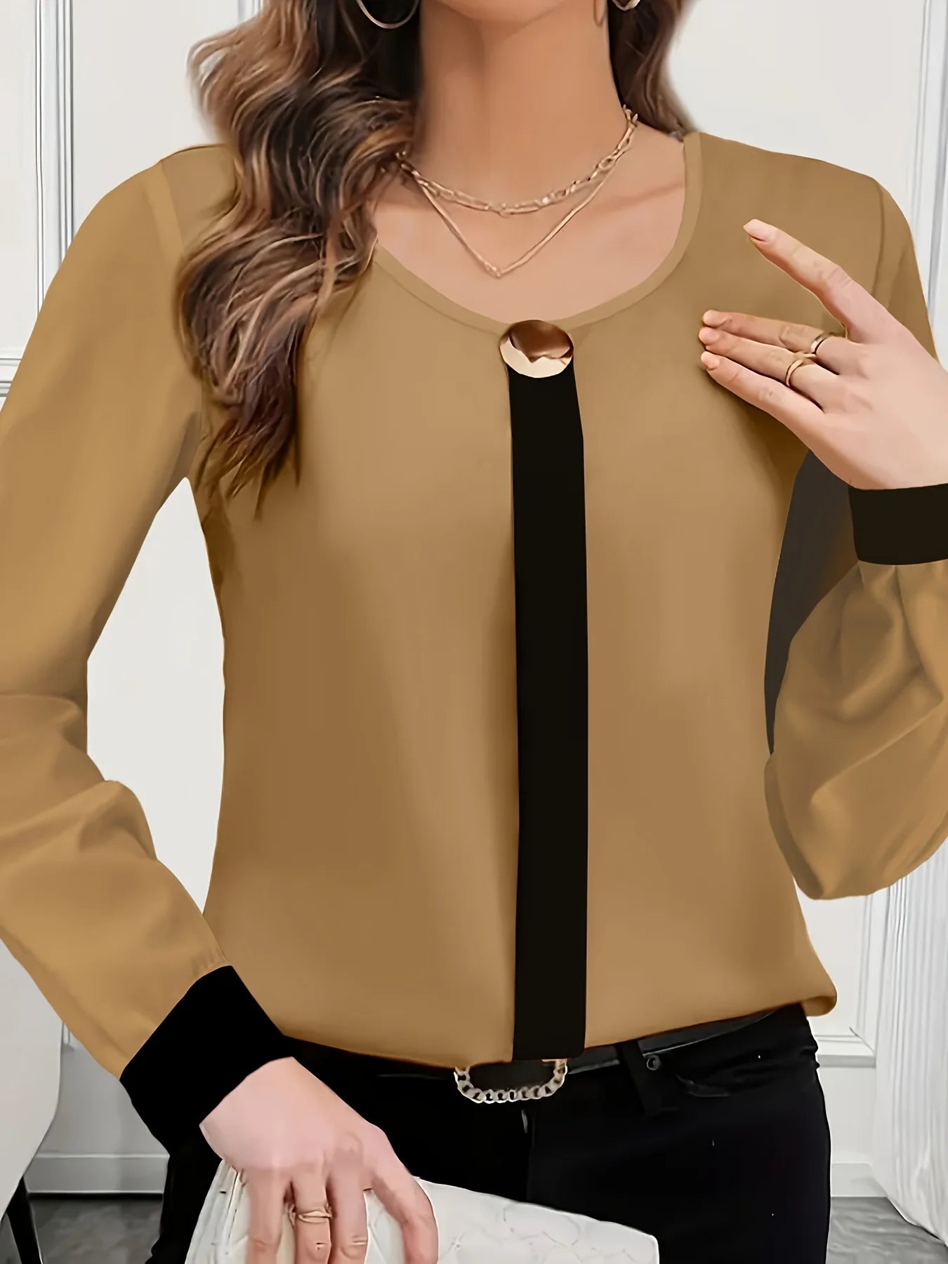 Temperament Loose Woman Shirt Fashion Casual Blouse Elegant long Sleeve Woman Shirt Holiday Weekend Top